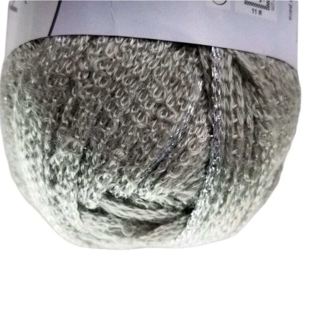 3 Red Heart Boutique Sashay Sparkle Yarn Bundle, Silver, Knitting Crochet‎ Craft
